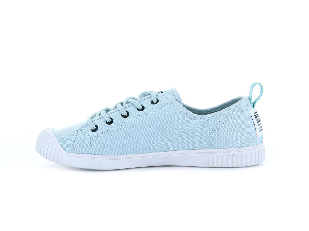 Zapatos Bajos Palladium EASY LACE CANVAS Mujer Gris | Costa Rica-58297